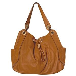 Michael Kors Hobo Shoulder Genuine Leather Bag Size H9.5’ XW15’ X D6’